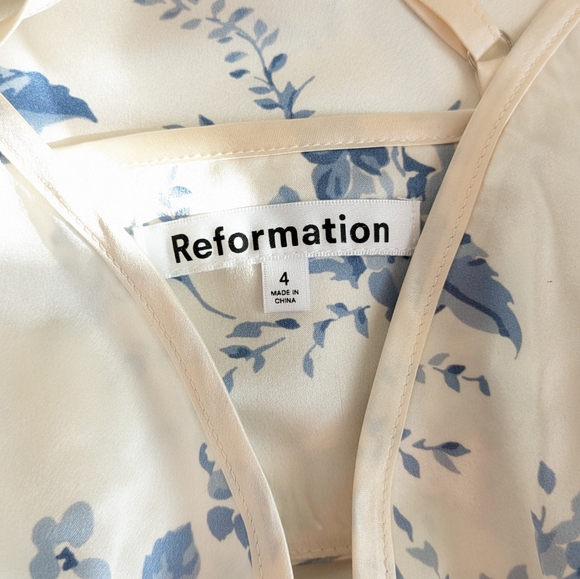 Reformation Poppies Cutout Silk Maxi - Picture 7 of 11